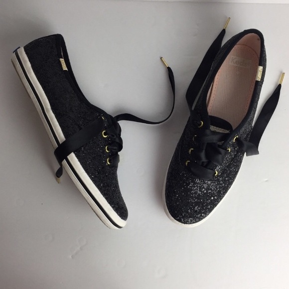 kate spade Shoes - Kate spade x keds sparkly black lace up sneakers